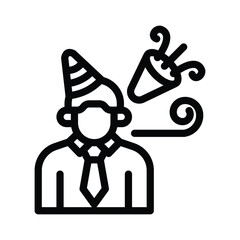 6 corporate event line icon illustration vector graphic