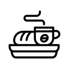 8 coffee break line icon illustration vector graphic