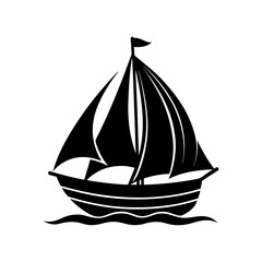 Sailboat Silhouette vector illustration