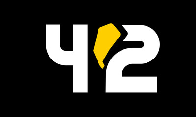 excavation number yellow logo simple modern unique