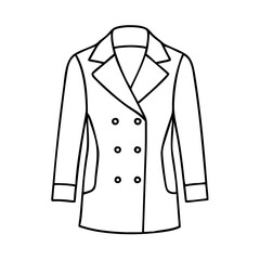 double breasted coat icon, double breasted coat vector illustration-simple illustration of double breasted coat, perfect for double breasted coat logos and icons