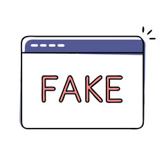 Fake label inside browser window