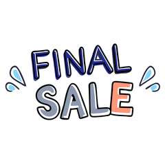 Final sale text with decorative lines
