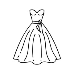 Fototapeta premium ball gown icon, ball gown vector illustration-simple illustration of ball gown, perfect for ball gown logos and icons
