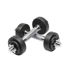 Naklejka premium Create Stunning Transparent Backgrounds for Fitness Images using Dumbbells