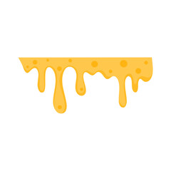 Melting cheese liquid drops. Vector illustration 