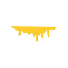 Melting cheese liquid drops. Vector illustration 