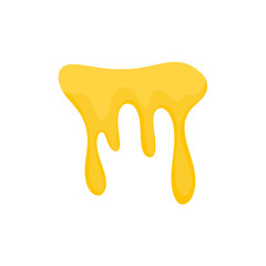 Melting cheese liquid drops. Vector illustration 