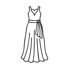 maxi dress icon, maxi dress vector illustration-simple illustration of maxi dress, perfect for maxi dress logos and icons