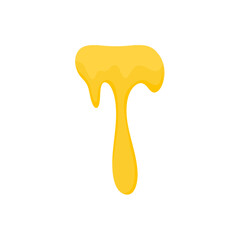 Melting cheese liquid drops. Vector illustration 