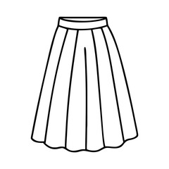 midi skirt icon, midi skirt vector illustration-simple illustration of midi skirt, perfect for midi skirt logos and icons