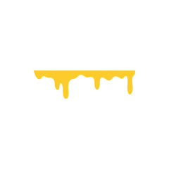 Melting cheese liquid drops. Vector illustration 