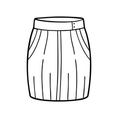 pencil skirt icon, pencil skirt vector illustration-simple illustration of pencil skirt, perfect for pencil skirt logos and icons