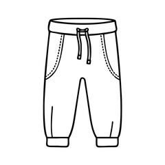 sweatpants icon, sweatpants vector illustration-simple illustration of sweatpants, perfect for sweatpants logos and icons