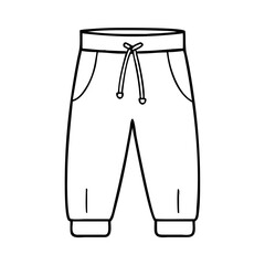 sweatpants icon, sweatpants vector illustration-simple illustration of sweatpants, perfect for sweatpants logos and icons