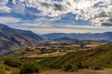 Scenic View from Arrow Junction Lookout Point, near Queenstown, South Island, New Zealand