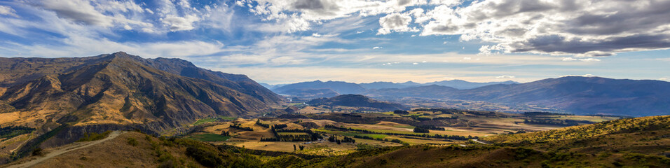Naklejka premium Scenic View from Arrow Junction Lookout Point, near Queenstown, South Island, New Zealand