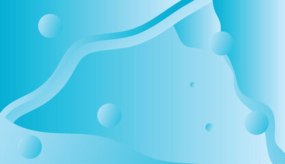Abstract Blue Wave Background with Spheres