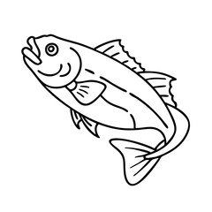 hake icon, hake vector illustration-simple illustration of hake, perfect for hake logos and icons