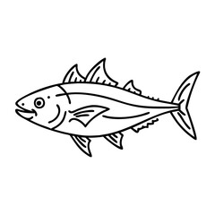 skipjack tuna icon, skipjack tuna vector illustration-simple illustration of skipjack tuna, perfect for skipjack tuna logos and icons