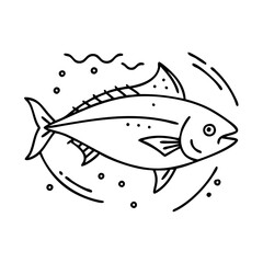 bluefin tuna icon, bluefin tuna vector illustration-simple illustration of bluefin tuna, perfect for bluefin tuna logos and icons