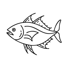 yellowfin tuna icon, yellowfin tuna vector illustration-simple illustration of yellowfin tuna, perfect for yellowfin tuna logos and icons