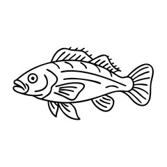 rockfish icon, rockfish vector illustration-simple illustration of rockfish, perfect for rockfish logos and icons