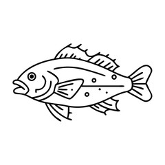 rockfish icon, rockfish vector illustration-simple illustration of rockfish, perfect for rockfish logos and icons