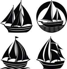 Sailboat Silhouette vector illustration