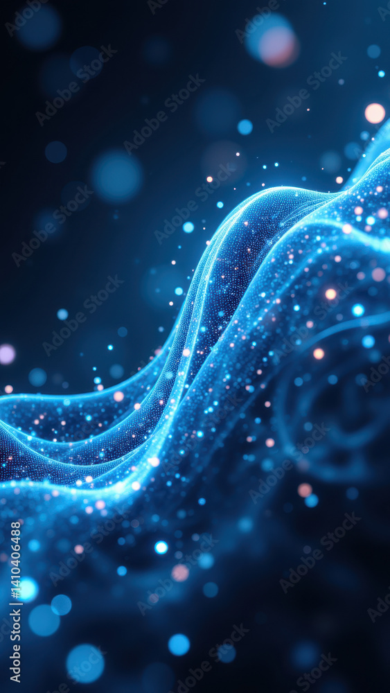 Aufkleber glucagon-like peptide-1 in a dynamic fluid form with starburst effects against a dark background.