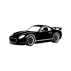 Race Car Silhouette vector illustration