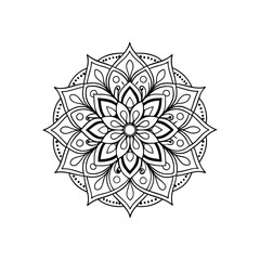 Relaxation traditional ornamental mandala for Coloring book page 