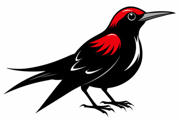 Wallcreeper silhouette black vector