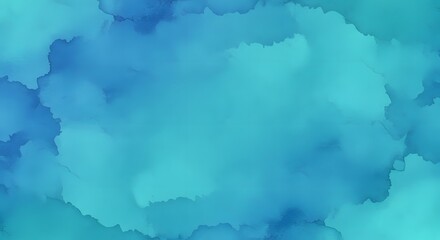 Photorealistic Watercolor Texture in Blue and Teal