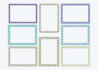 Vector luxury photo frame border design for certificate or resume border frame