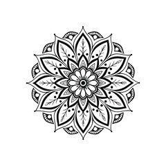 Relaxation traditional ornamental mandala for Coloring book page 