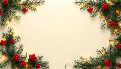 Elegant christmas frame designed for menu or event invitation