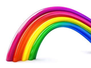 Rainbow's Radiant Arch: A vibrant and colorful rainbow, showcasing a spectrum of hues, curves elegantly.