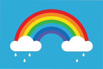 rainbow and clouds
