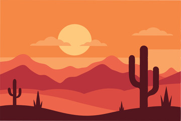 desert landscape with cactus