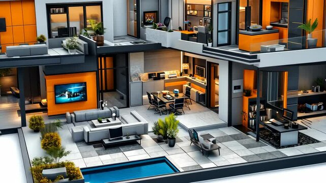 Luxury Modern House Architectural Design: Interior and Exterior 3D Model