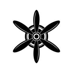 Obraz premium Propeller Silhouette vector illustration