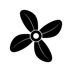 Obraz premium Propeller Silhouette vector illustration