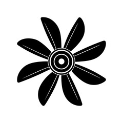 Obraz premium Propeller Silhouette vector illustration