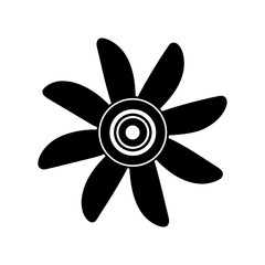 Obraz premium Propeller Silhouette vector illustration