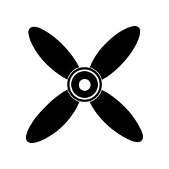 Obraz premium Propeller Silhouette vector illustration