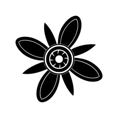 Obraz premium Propeller Silhouette vector illustration