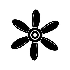 Obraz premium Propeller Silhouette vector illustration