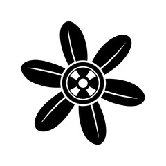 Obraz premium Propeller Silhouette vector illustration