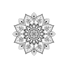 Relaxation traditional ornamental mandala for Coloring book page 
